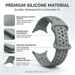 Perforated Silicone Watch Band with Snap Button Closure for Google Pixel Watch 4
