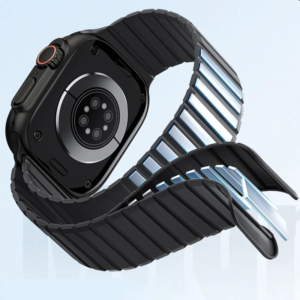 Silicone Loop Strap with Magnetic Closure for Apple Watch