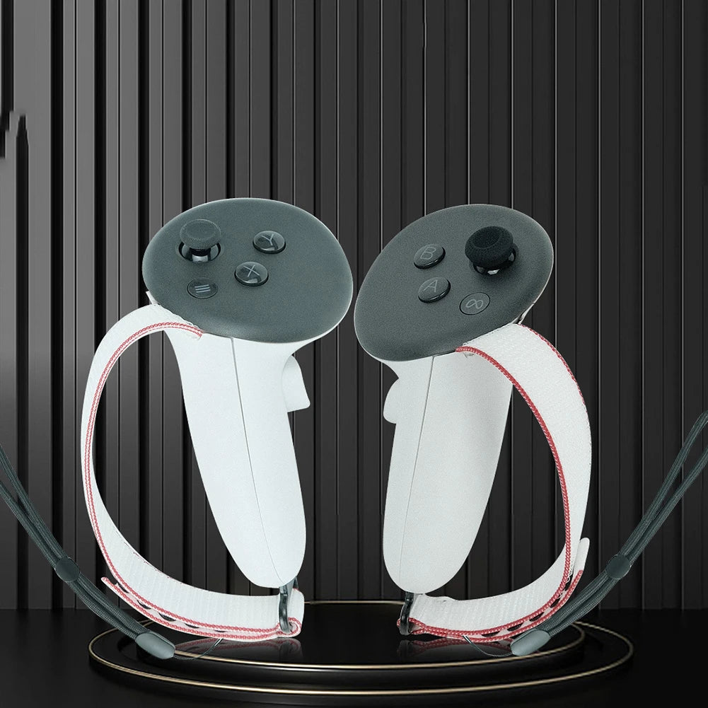Adjustable Active Straps with Metal Ring Buckle for Meta Quest 3 Controllers