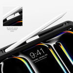 Folding Stand Case with Clear Back and Shoulder Strap for iPad Pro M2 (2022)