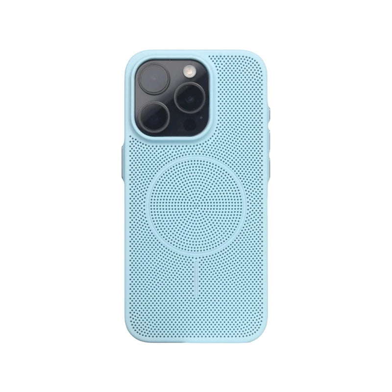 Ultrathin Grid Mesh Cooling Hard PC MagSafe Case for iPhone 15 Series