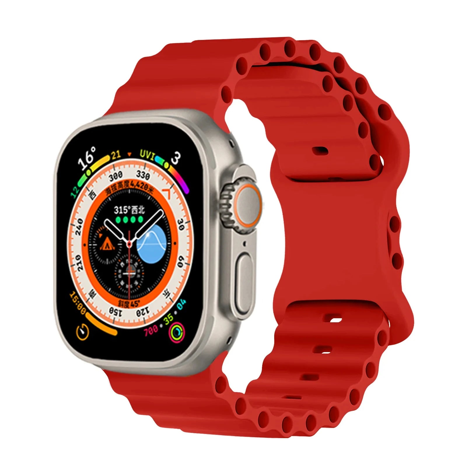 Durable Silicone Ocean Strap for Apple Watch