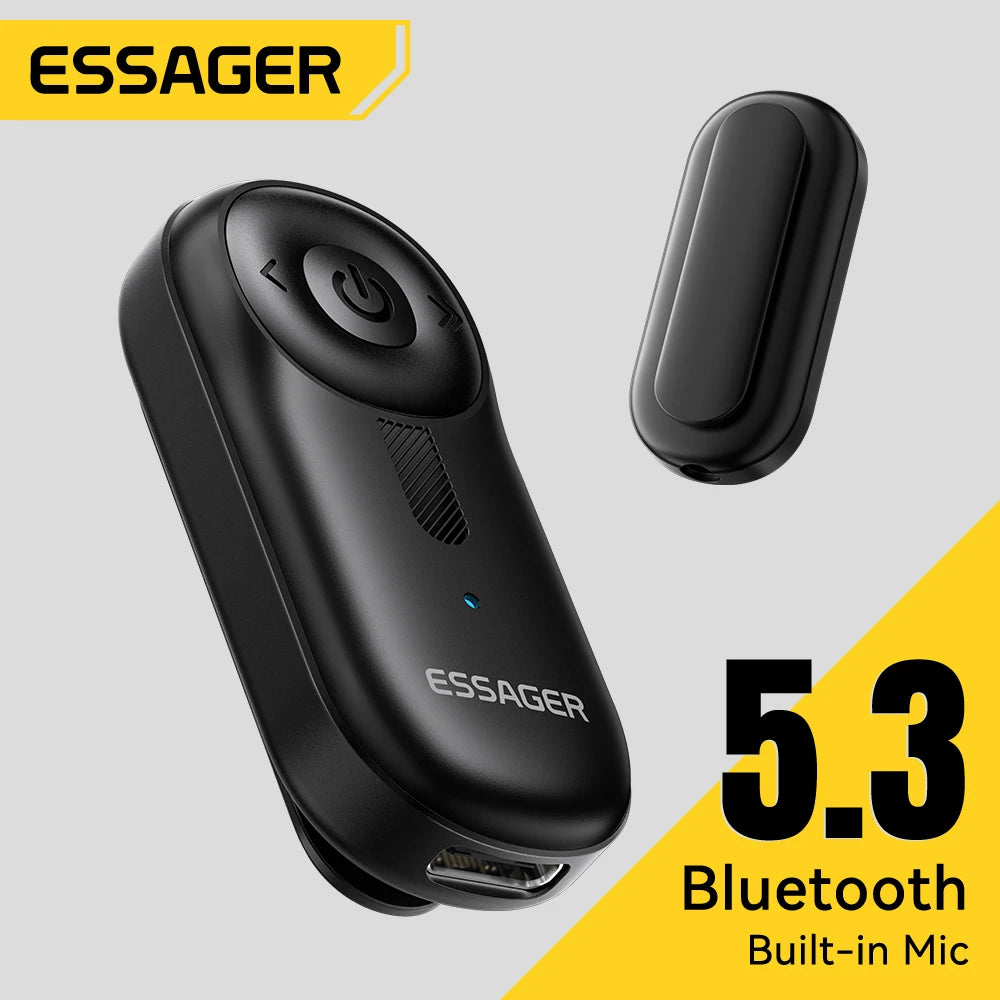 Essager Bluetooth 5.3 Car Receiver Adapter for Wireless Audio