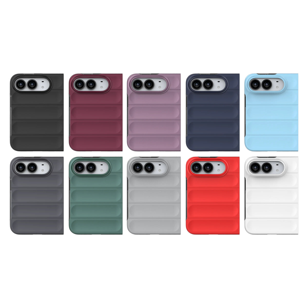 Silicone Camera Protection Case with Airbag Cushioning for iPhone Duo