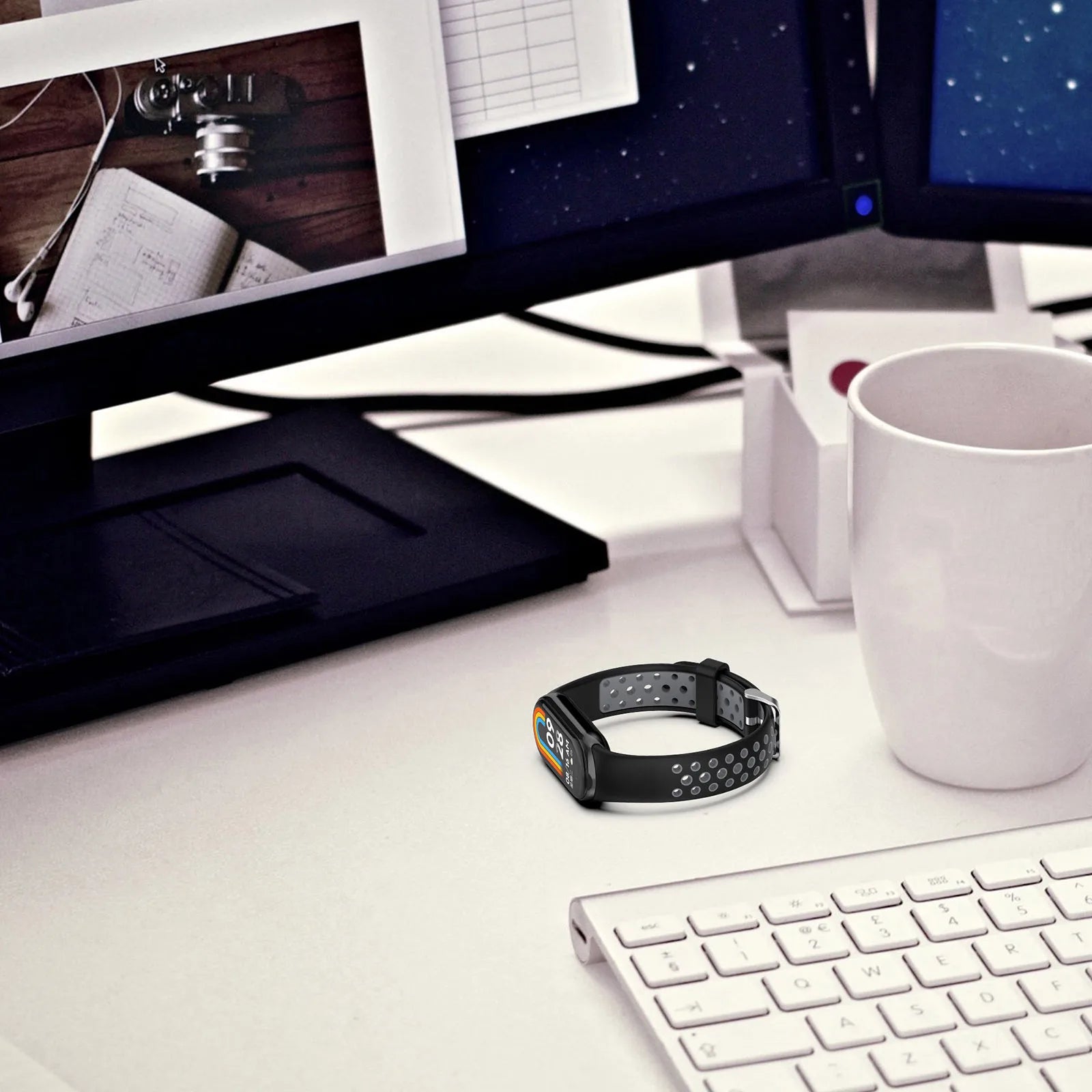 Breathable Silicone Watch Strap for Xiaomi Smart Band 9