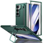 Samsung Galaxy Z Fold 6 Case with Built-in Metal Lens Stand, S Pen Slot & Screen Protector