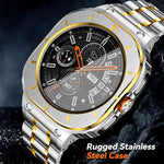 Stainless Steel Shock-Resistant Bumper Case with Integrated Sport Band for Samsung Galaxy Watch Ultra