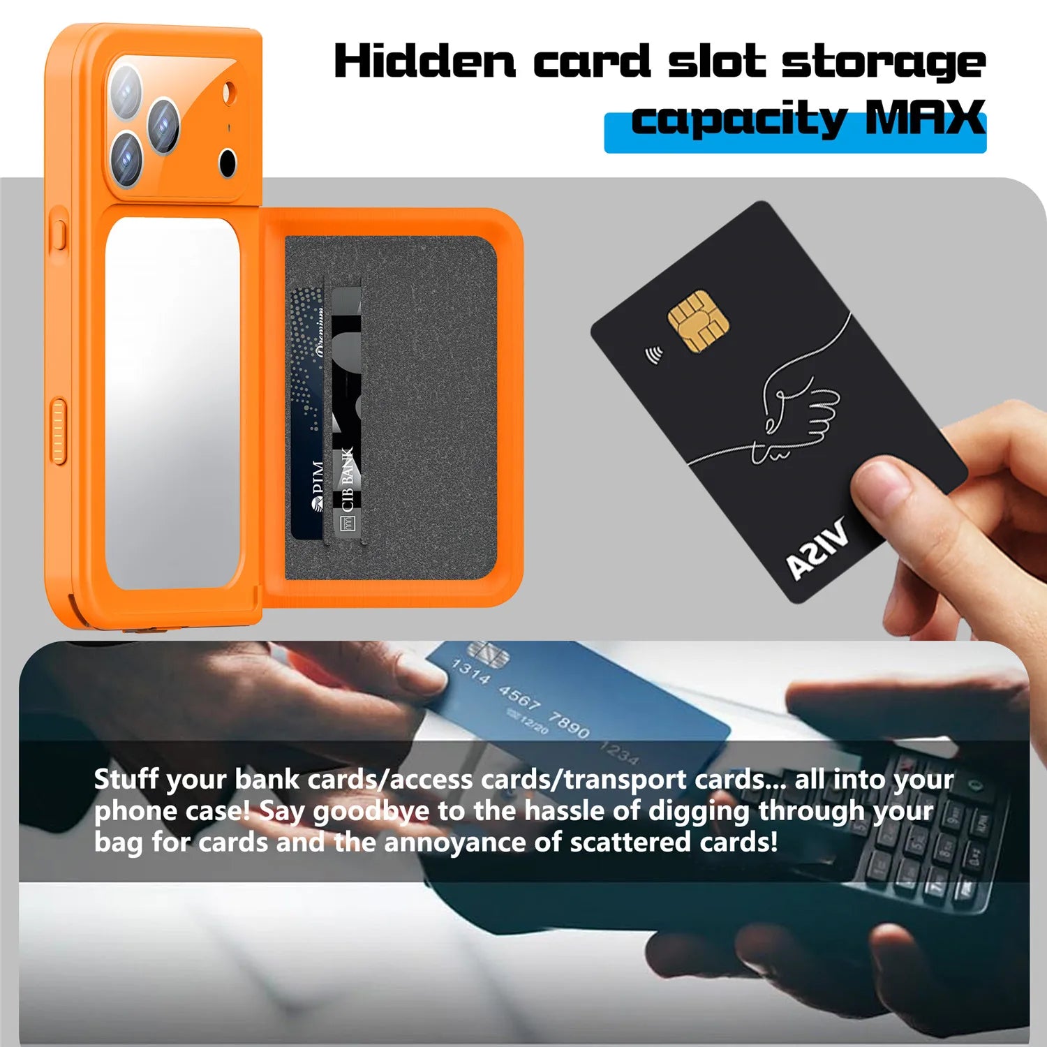 Shellbox Mirror Waterproof Case with Strap for iPhone 17 Series