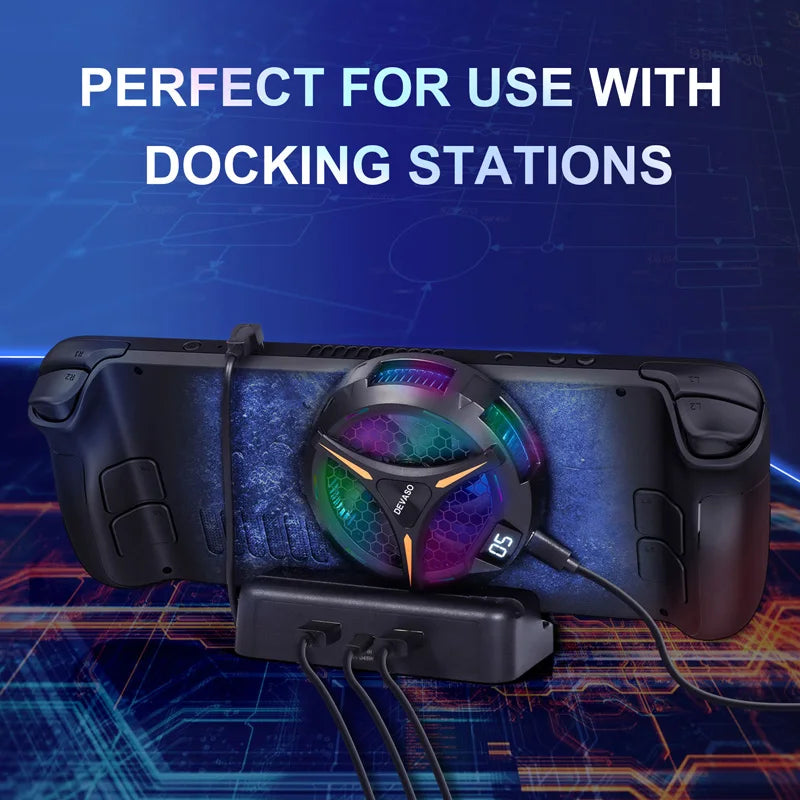 Fast Cooling Magnetic Fan for Steam Deck, Nintendo Switch, Tablets, Cellphones