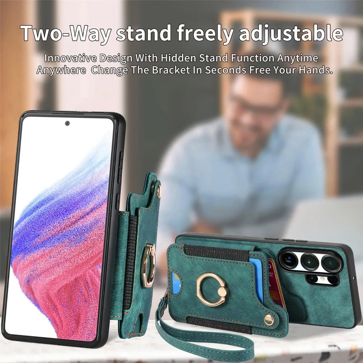Samsung Galaxy S26 Series Leather Wallet Case with RFID Blocking