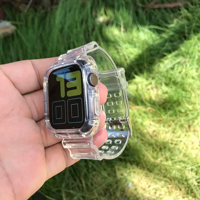 Protective Silicone Case + Wristband for Apple Watch