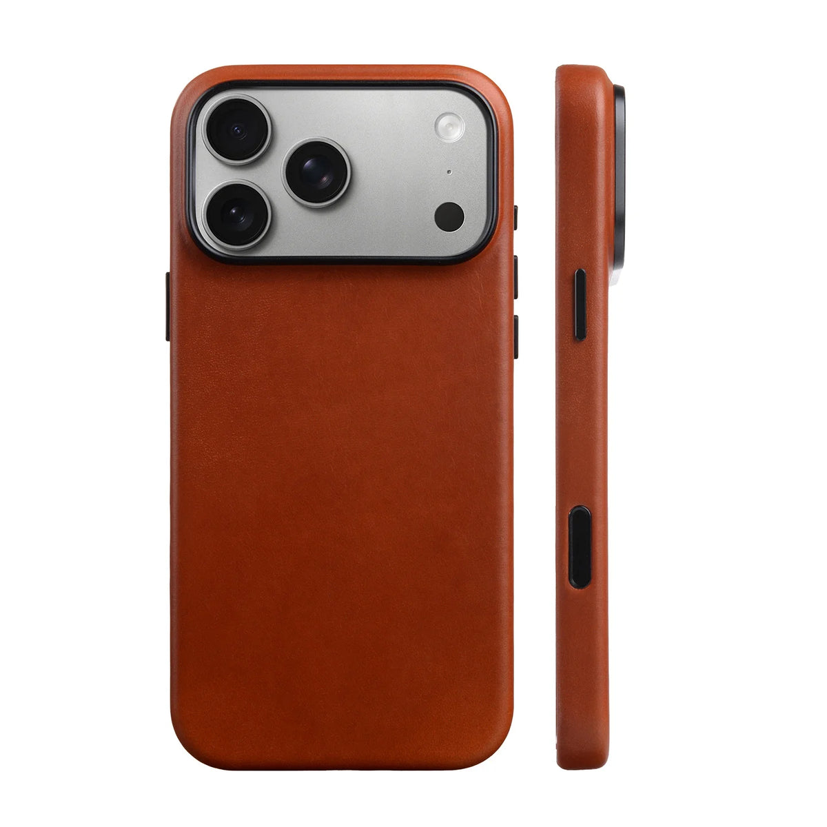 Oiled Wax Leather MagSafe Case with Raised Camera Protection Ring for iPhone 17 Series
