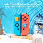Cute Sleepy Octopus Silicone Joystick Caps for Nintendo Switch