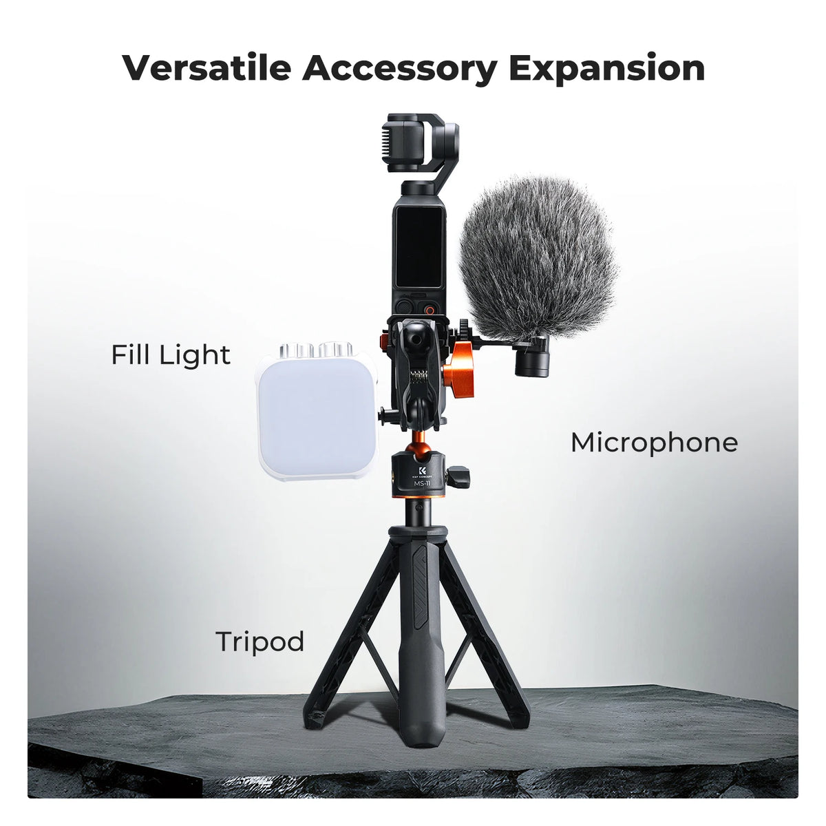 K&F Concept Cold Shoe Mount For DJI Osmo Pocket 4/3