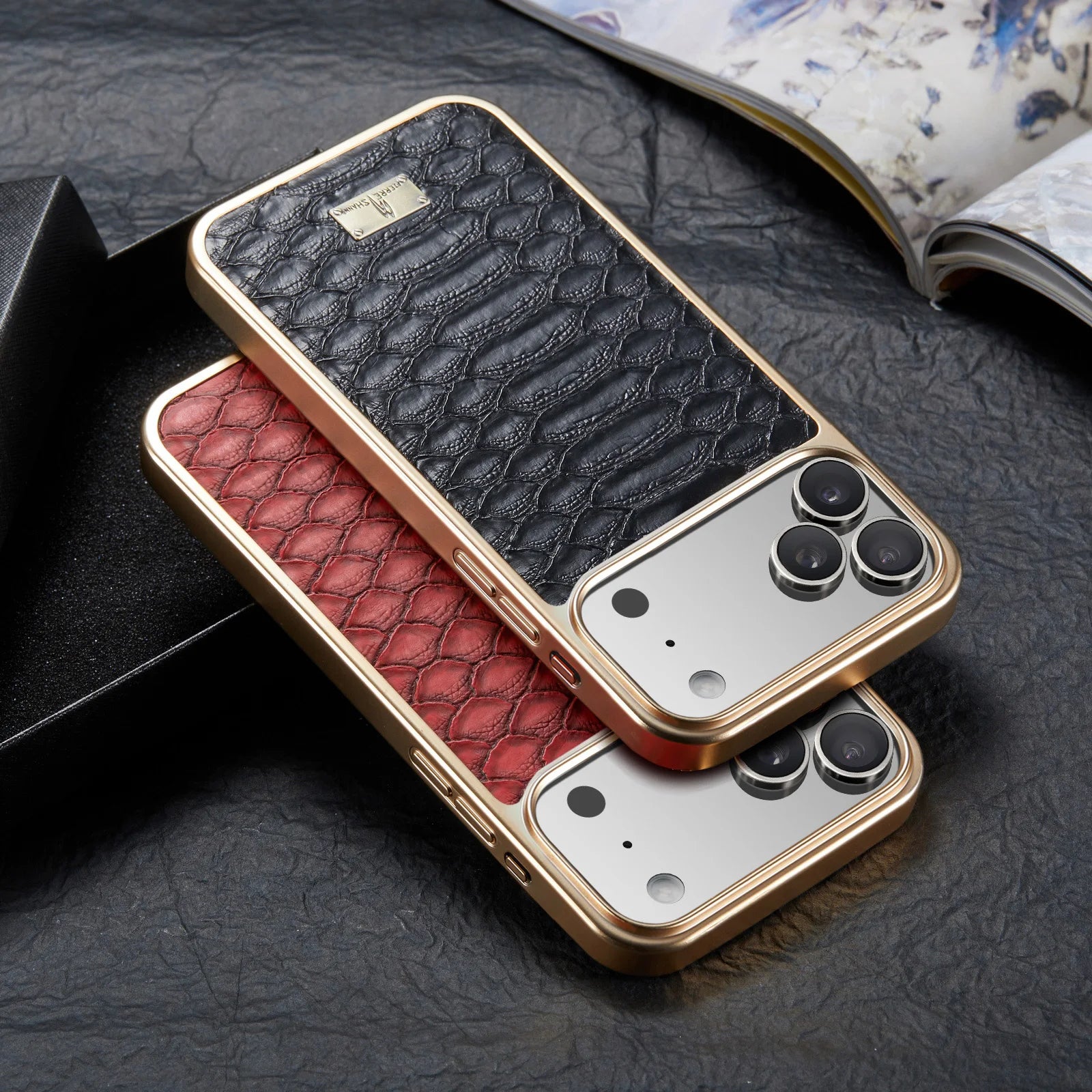 Premium Plating Leather Protective Case for iPhone 17 Series