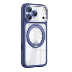Clear MagSafe Case with Rotating Ring Stand and Removable Camera Protector for iPhone 17 Series