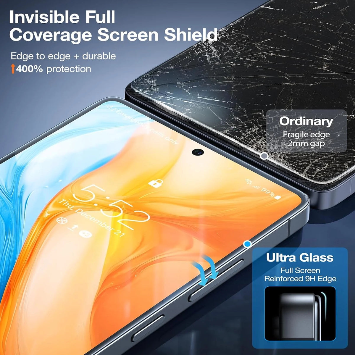 Fingerprint-Unlock Tempered Glass Screen Protector for Samsung Galaxy S25 Series