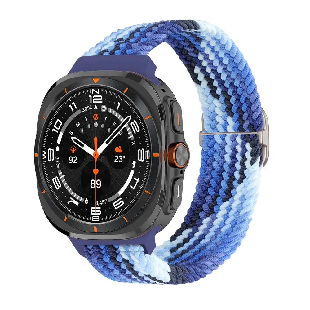 Nylon Woven Adjustable Buckle Watch Band for Samsung Galaxy Watch Ultra 2