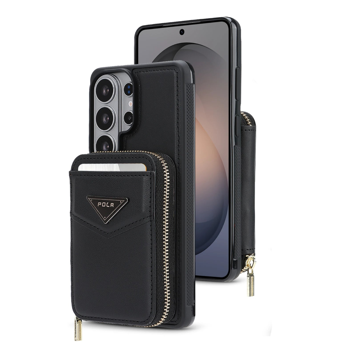 Leather Shockproof Case with Detachable Magnetic Card Wallet and Kickstand for Samsung Galaxy S23 Ultra