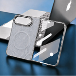 Stone-Textured Foldable MagSafe Case with Ring Stand for iPhone Duo