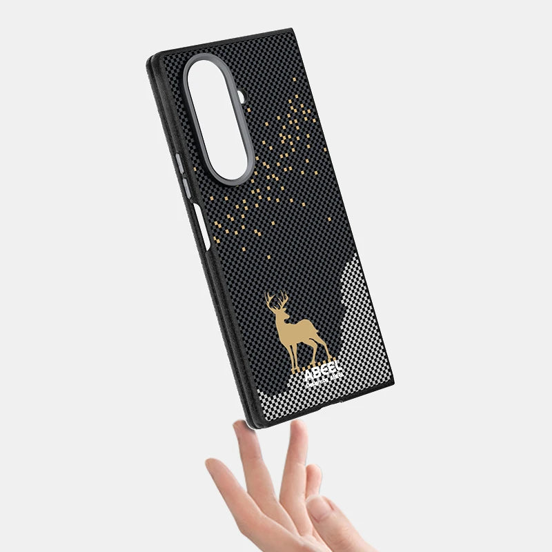 Shockproof Carbon Fiber Texture Magnetic Case for Samsung Galaxy Z Fold 7