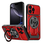 Heavy-Duty MagSafe Case with 360° Metal Ring Stand for iPhone 15 Series