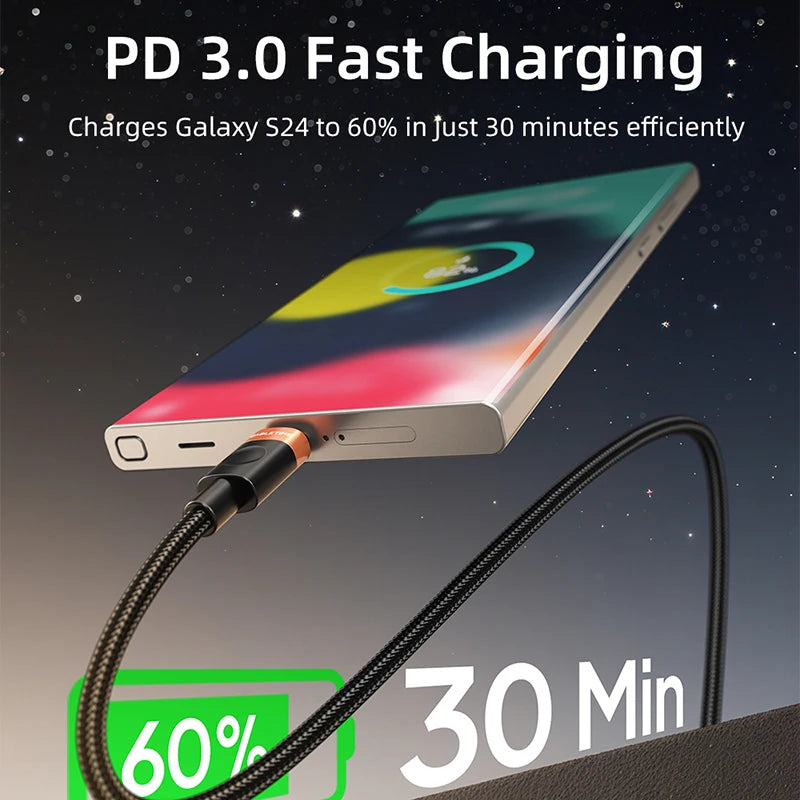 CABLETIME 60W Type-C to Type-C Quick Charge Cable