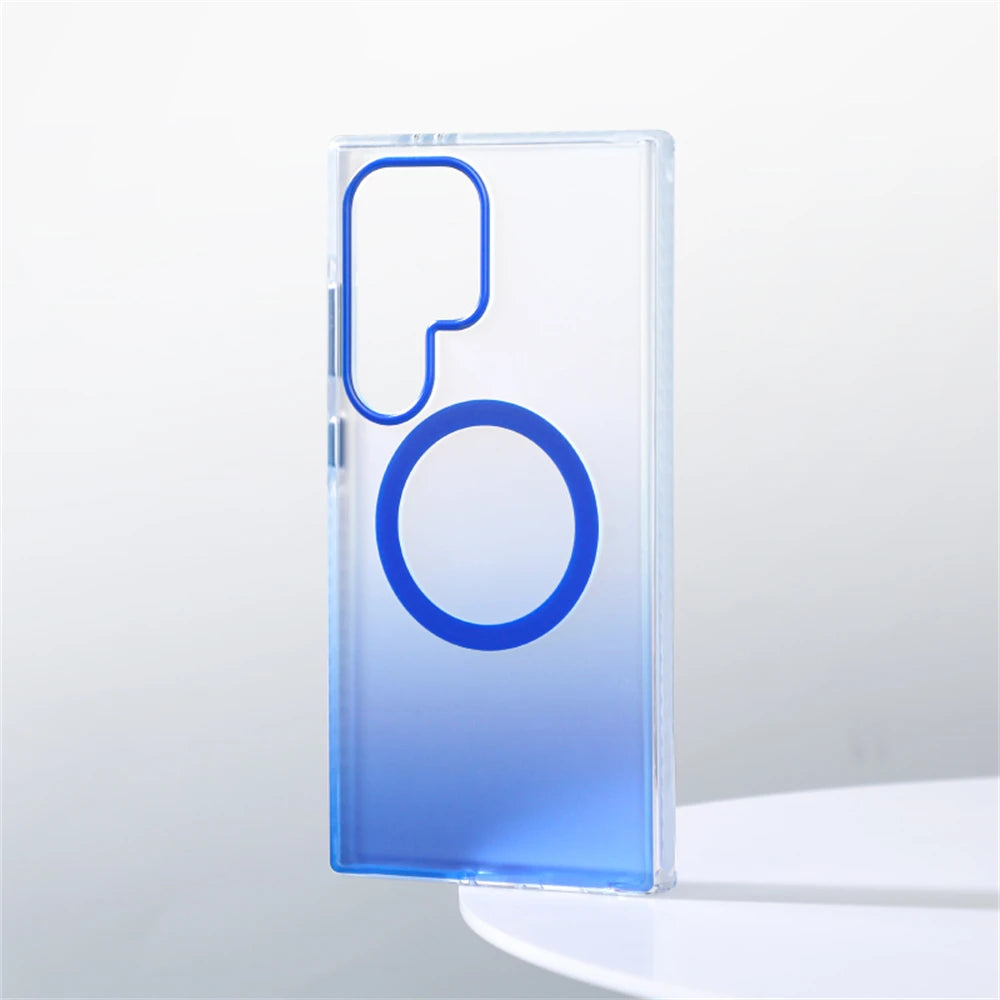 Shockproof Gradient Magnetic Bumper Case for Samsung Galaxy S24 Series