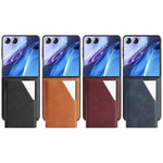 Textured Leather 8-Card Magnetic Wallet with Integrated Folding Stand for Samsung Galaxy Z Flip 8
