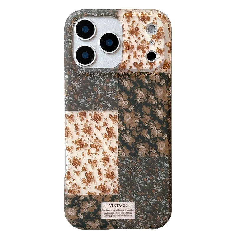 Retro Floral Print Protective Case for iPhone 17 Series