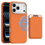 iPhone 17 Series MagSafe Leather Case with Removable Card Holder Slot