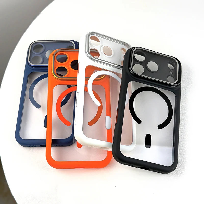 Translucent Acrylic MagSafe Case with Alloy Lens Bracket for iPhone 17 Pro & iPhone 17 Pro Max