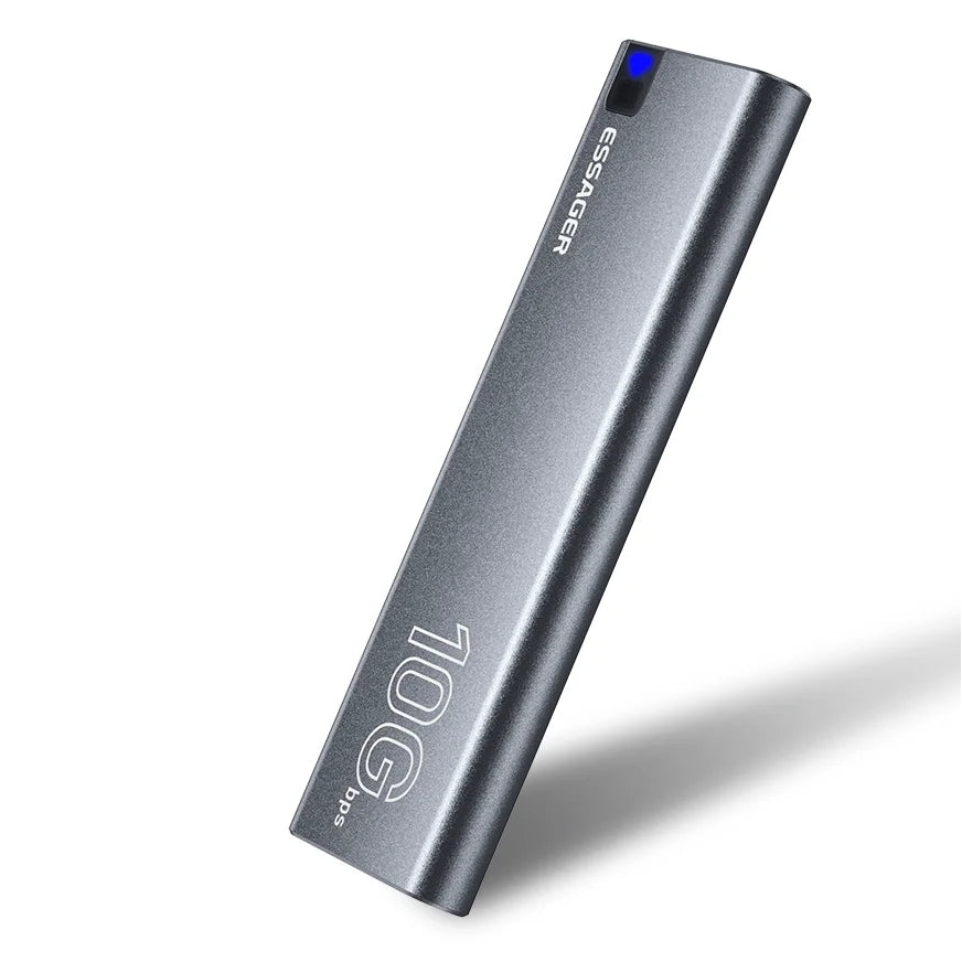 Essager USB-C 3.2 M.2 SSD Box High-Speed NVMe/SATA Portable Storage Enclosure