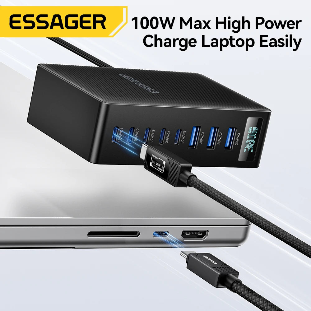 Essager 380W GaN Desktop Charger with 8 Ports