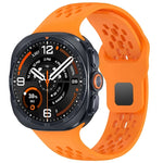 Perforated Silicone Sport Band with Quick-Release Connector for Samsung Galaxy Watch Ultra 2