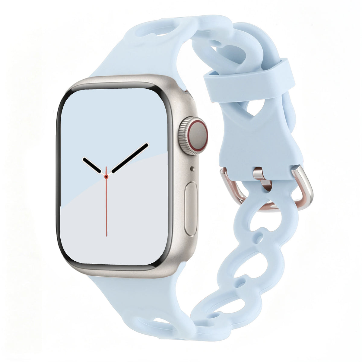 Breathable Perforated Silicone Band with Pin Buckle for Apple Watch