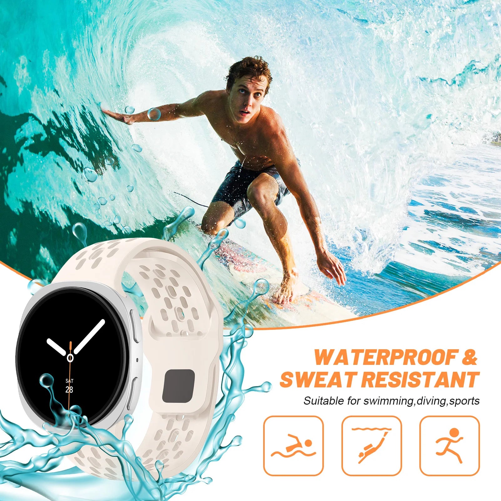 Sport Silicone Band for Samsung Galaxy Watch Ultra