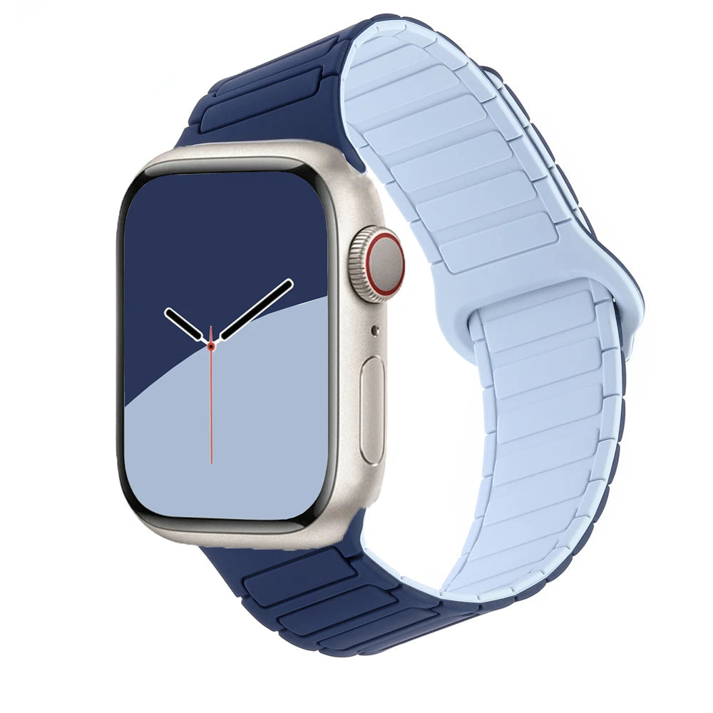 Asymmetrical Magnetic Silicone Strap for Apple Watch