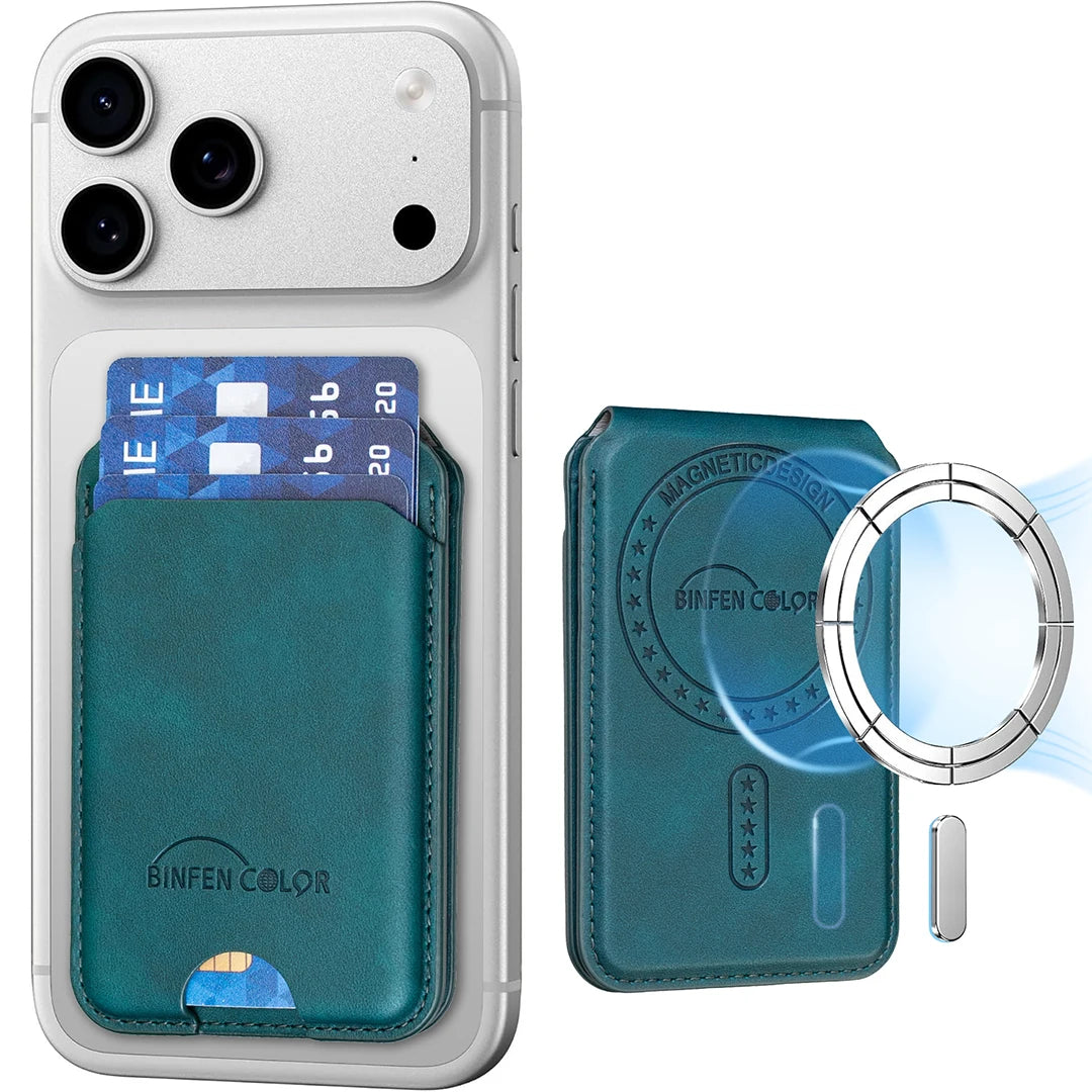Magnetic Leather Stand Card Holder for iPhone