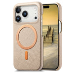 Business Lychee Grain Leather MagSafe Case for iPhone 17 Series