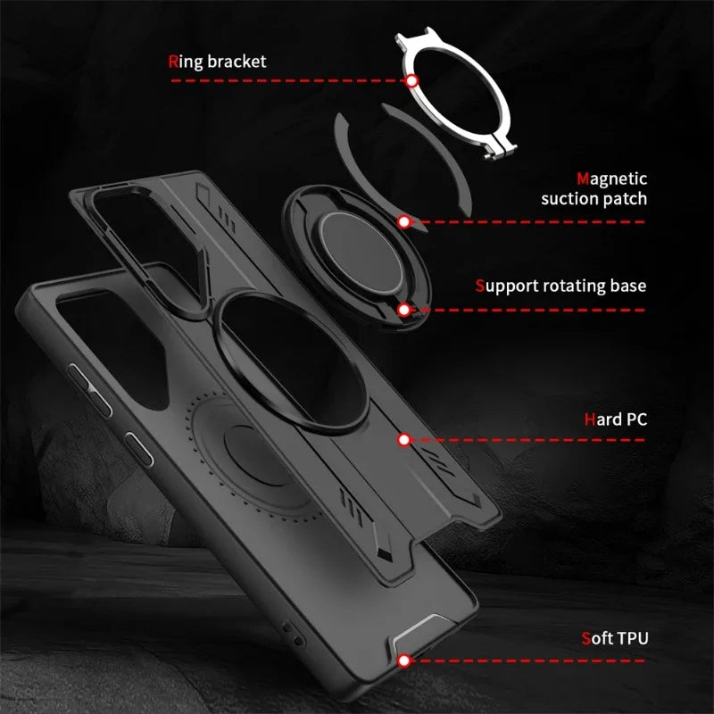 Heavy-Duty Armor Magnetic Phone Case for Samsung Galaxy S25 Series