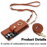 2-in-1 Zipper Wallet Case with Detachable Lanyard for Samsung Galaxy S25 Series
