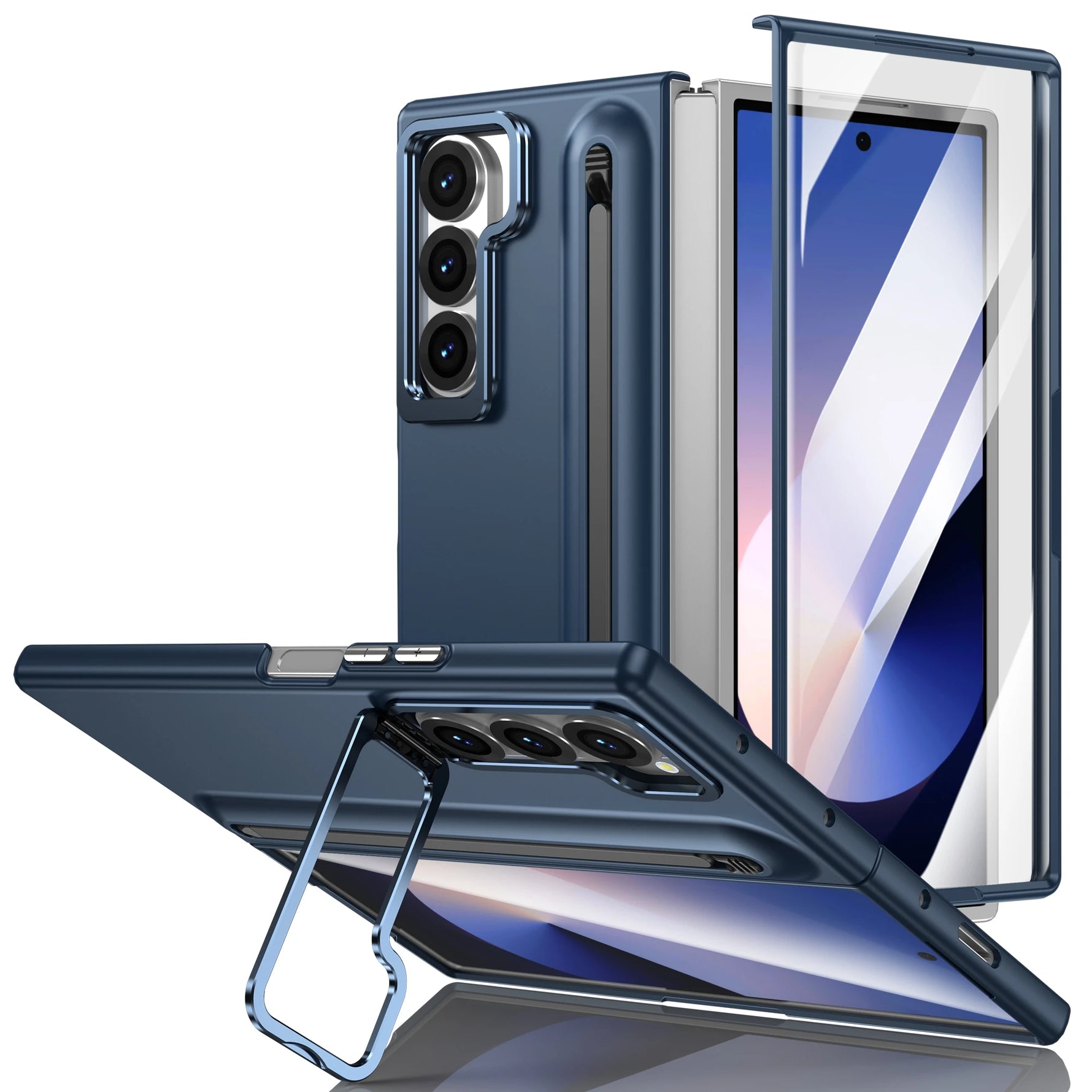 Samsung Galaxy Z Fold 6 Metal Lens Holder Case with S Pen Slot