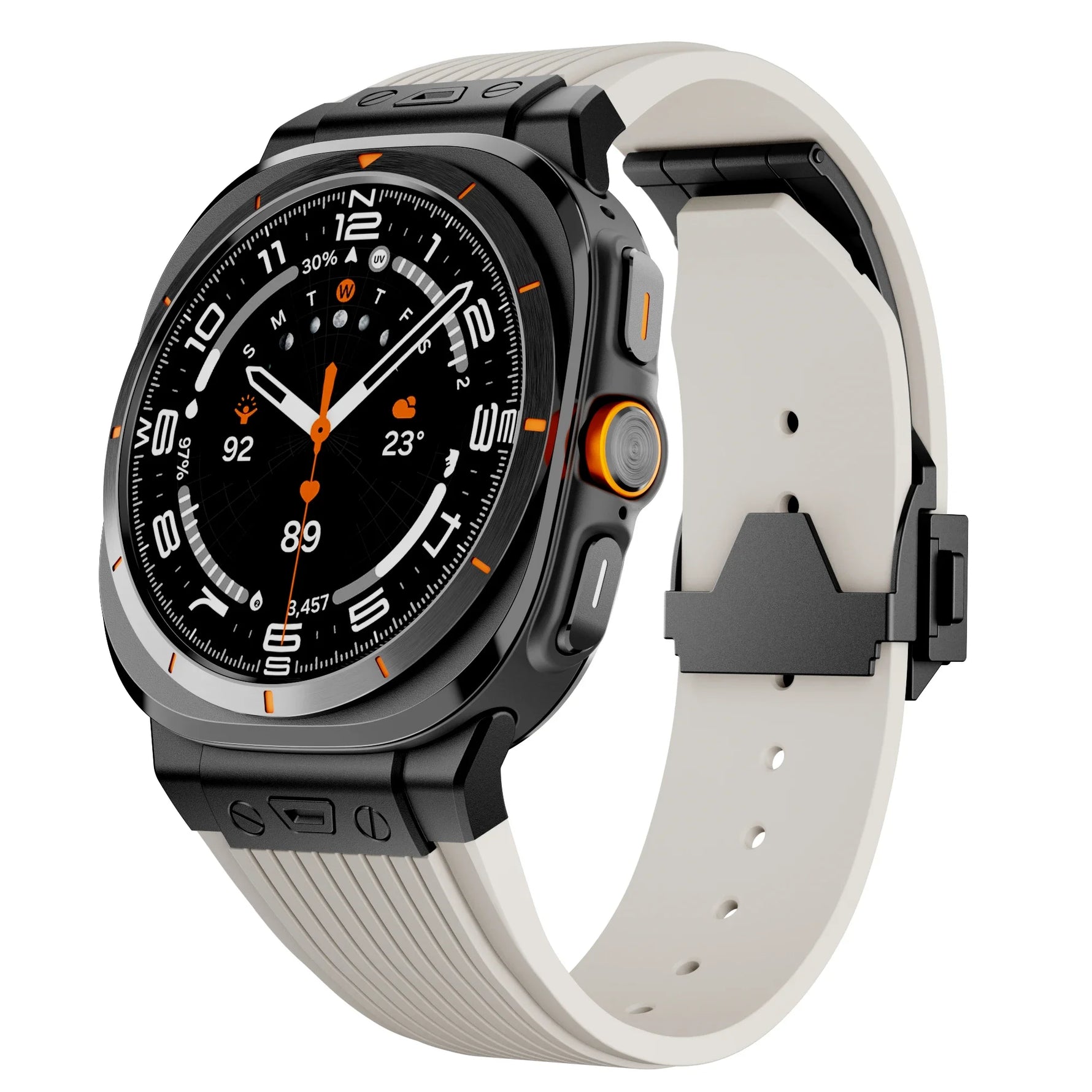 Hybrid Stainless Steel and Silicone Band for Samsung Galaxy Watch Ultra and Samsung Galaxy Watch Ultra (2025)