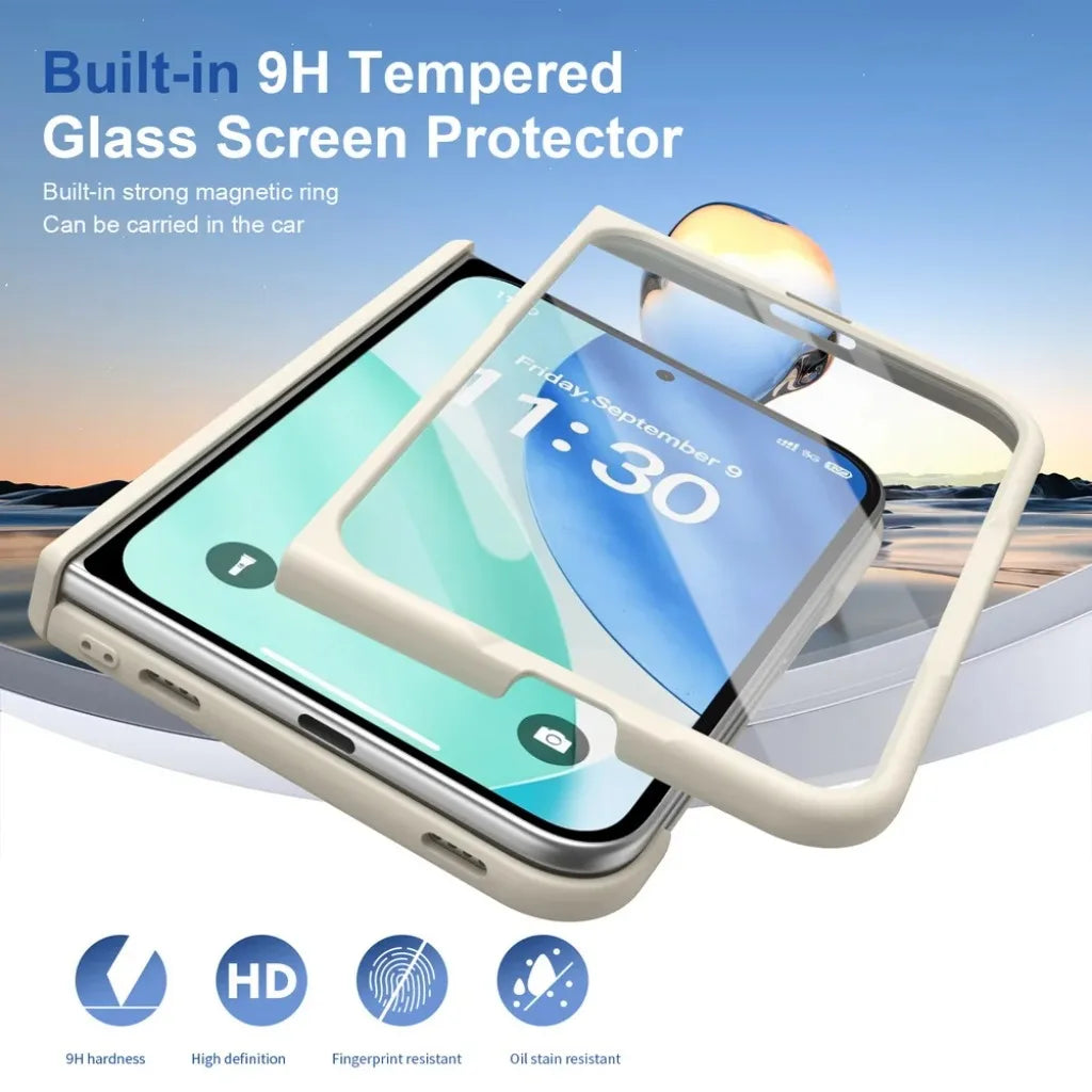 MagSafe Fold Case with Tempered Glass Screen Protection for iPhone Duo