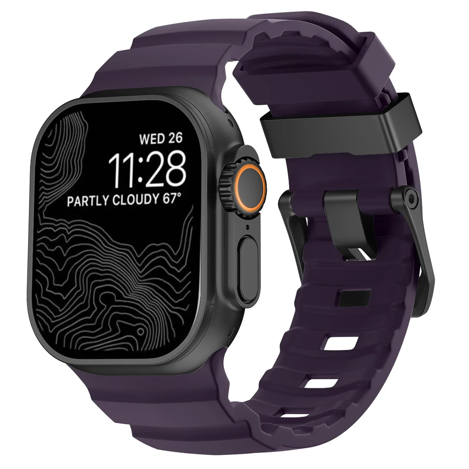 Durable Trail Silicone Replacement Strap for Apple Watch