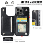 iPhone 15 Series PU Leather Wallet Case with Durable Shockproof Protection