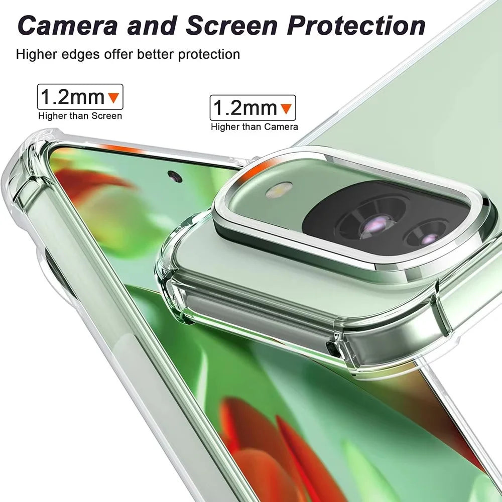 Soft TPU Transparent Phone Case for Google Pixel 9 Series