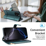 Crossbody Lanyard Wallet Case with Zipper & Card Holder for iPhone 16 Series