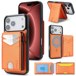 Shockproof Leather MagSafe Case with Detachable Wallet Pouch for iPhone 18 Series